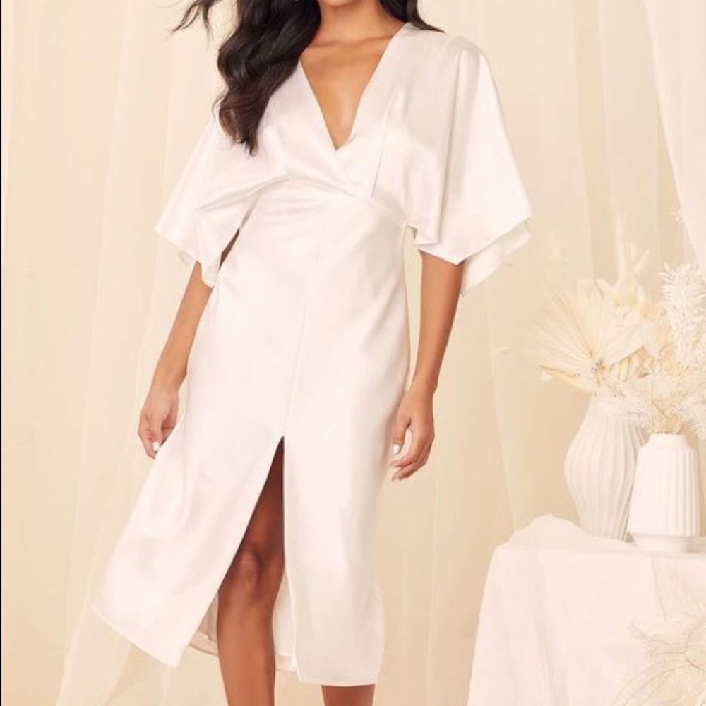 Women’s White Satin Lulu’s Dress (S)